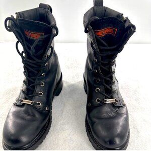Harley Davidson Black Leather Riding boots Womens size 8.5